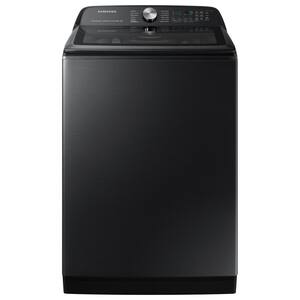5.2 cu. ft. Smart High-Efficiency Top Load Washer with Impeller and Super Speed in Brushed Black, ENERGY STAR