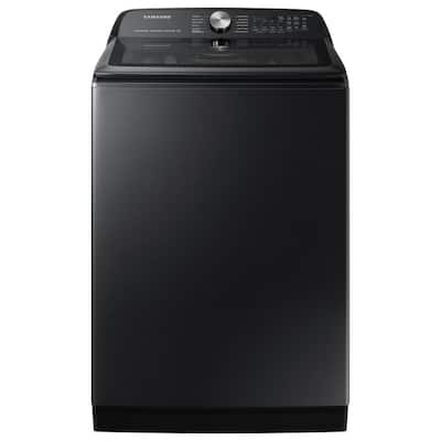 5.2 cu. ft. Large Capacity Smart Top Load Washer with Super Speed Wash in Brushed Black