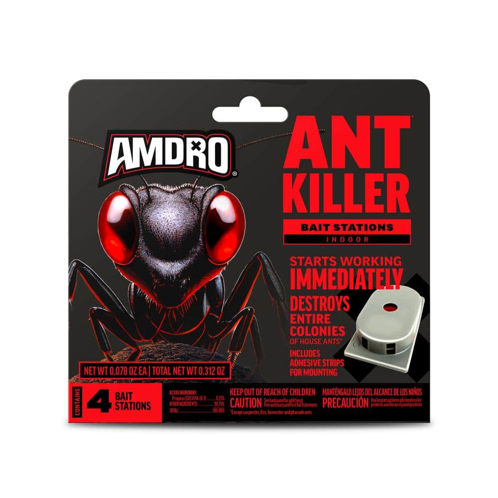 AMDRO Indoor Ant Killer Bait Stations (4-Count) 100531827 - The Home Depot