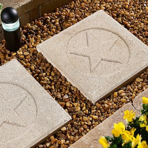 12 in. x 12 in. x 1.5 in. Limestone Texas Star Square Concrete Step Stone (168-Pieces/168 sq. ft./Pallet)