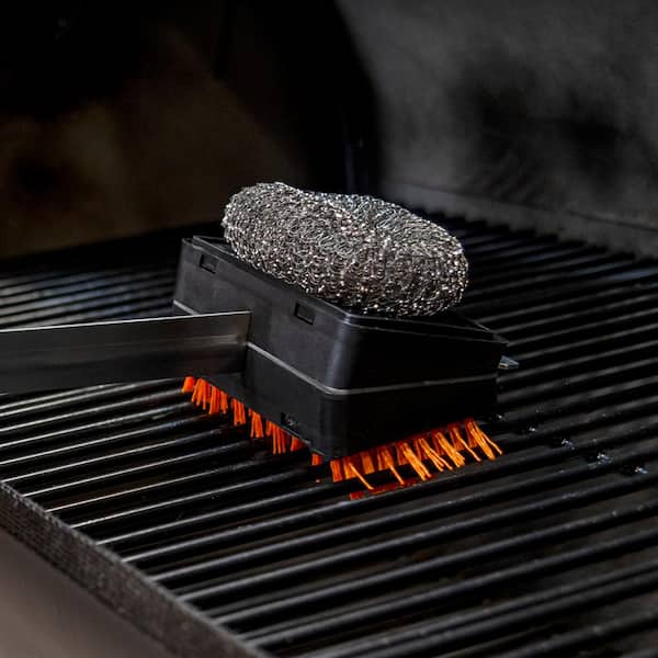 バーベキュー・調理用品 MORNING OUT Black Bush de brunt OKLAHOMA JOE'S Black Barbecue Grill Brush for Charcoal/Wood Grill