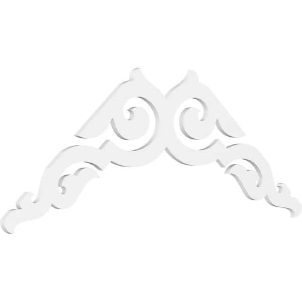 Ekena Millwork 1 in. x 72 in. x 30 in. (10/12) Pitch Rotherham Gable Pediment Architectural Grade PVC Moulding