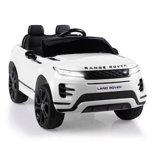 12-Volt Licensed Land Rover Kids Ride On Car with Remote Control and Music in White