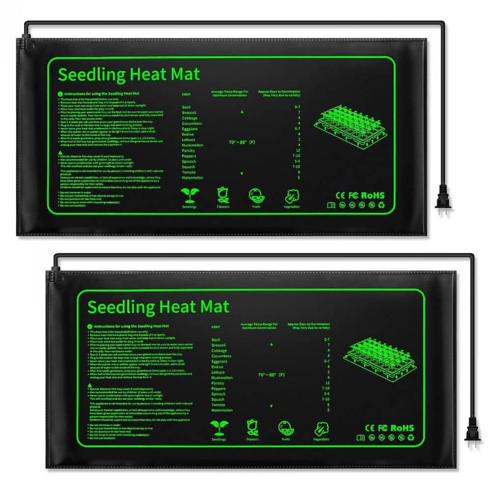 (2-Piece) 20.75 in. x 10 in. 20 Watt Waterproof Plant Heat Mat for Seeds Germination and Microgreen Trays price history on PriceWatchPro
