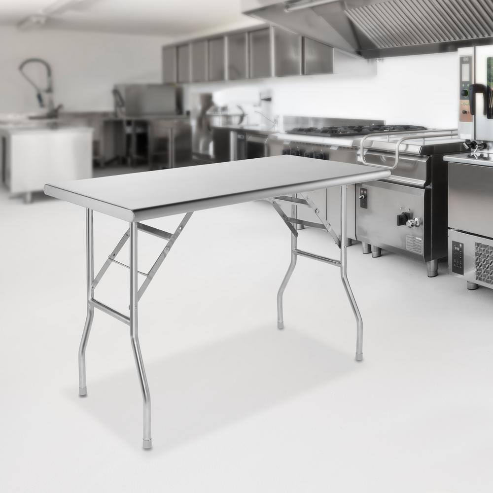 Stainless Steel Heavy-Duty 48" Folding Work Table