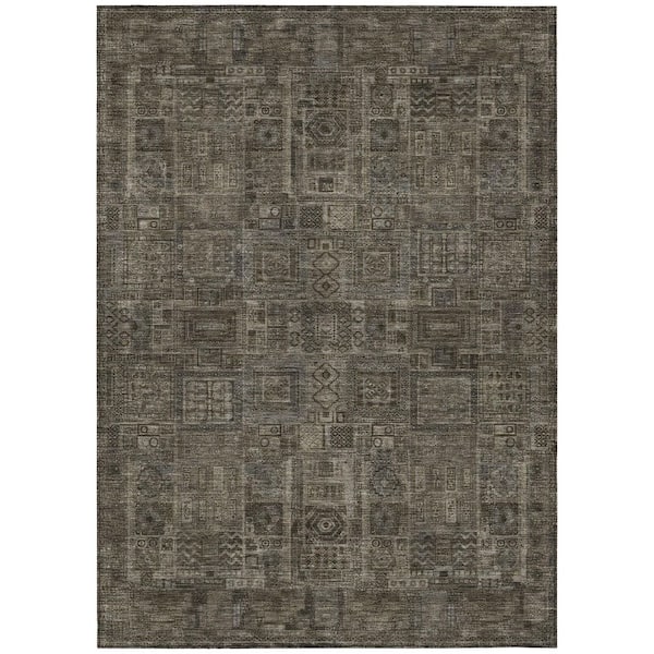 Chantille Machine Washable Indoor/Outdoor Abstract ACN2805 Granite 9 ft. x 12 ft. Area Rug