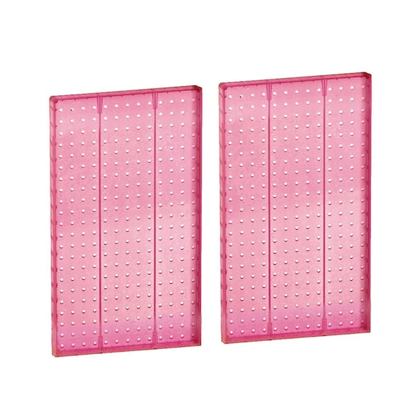 22 in H x 13.5 in W Pegboard Pink Styrene One Sided Panel (2-Pieces per Box)