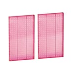 22 in H x 13.5 in W Pegboard Pink Styrene One Sided Panel (2-Pieces per Box)