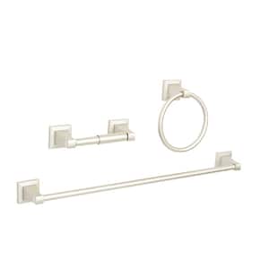 Fast Fit Easy Install Juliette 3-Piece Bath Hardware Set with 24 in. Towel Bar, Toilet Paper Holder, and Towel Ring