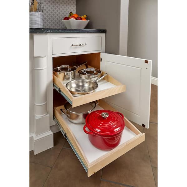 SHW ORGANIZER PULL OUT UNDER CABINET SLIDING SHELF FOR PANTRY PAN AND POT  LID
