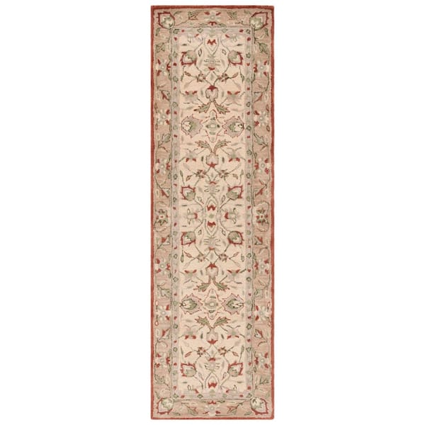 Antiquity 2 ft. x 12 ft. Rust/Ivory Forest Medallion Runner Rug