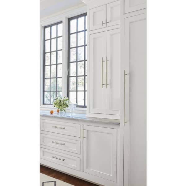 Bar Pulls 3-3/4 in. (96mm) Modern Sterling Nickel Bar Cabinet Pull (25-Pack)