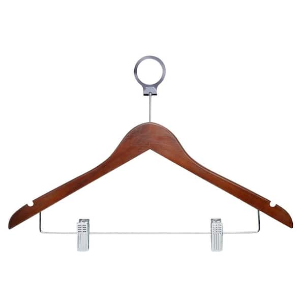 Honey-Can-Do Cherry Hotel Suit Hangers with Clips (24-Pack)