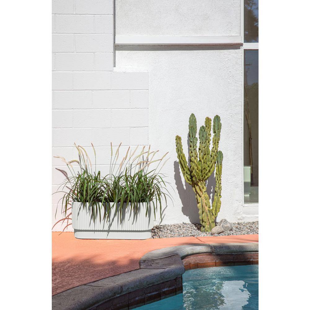 Demi 30" White Concrete-Composite Long Planter
