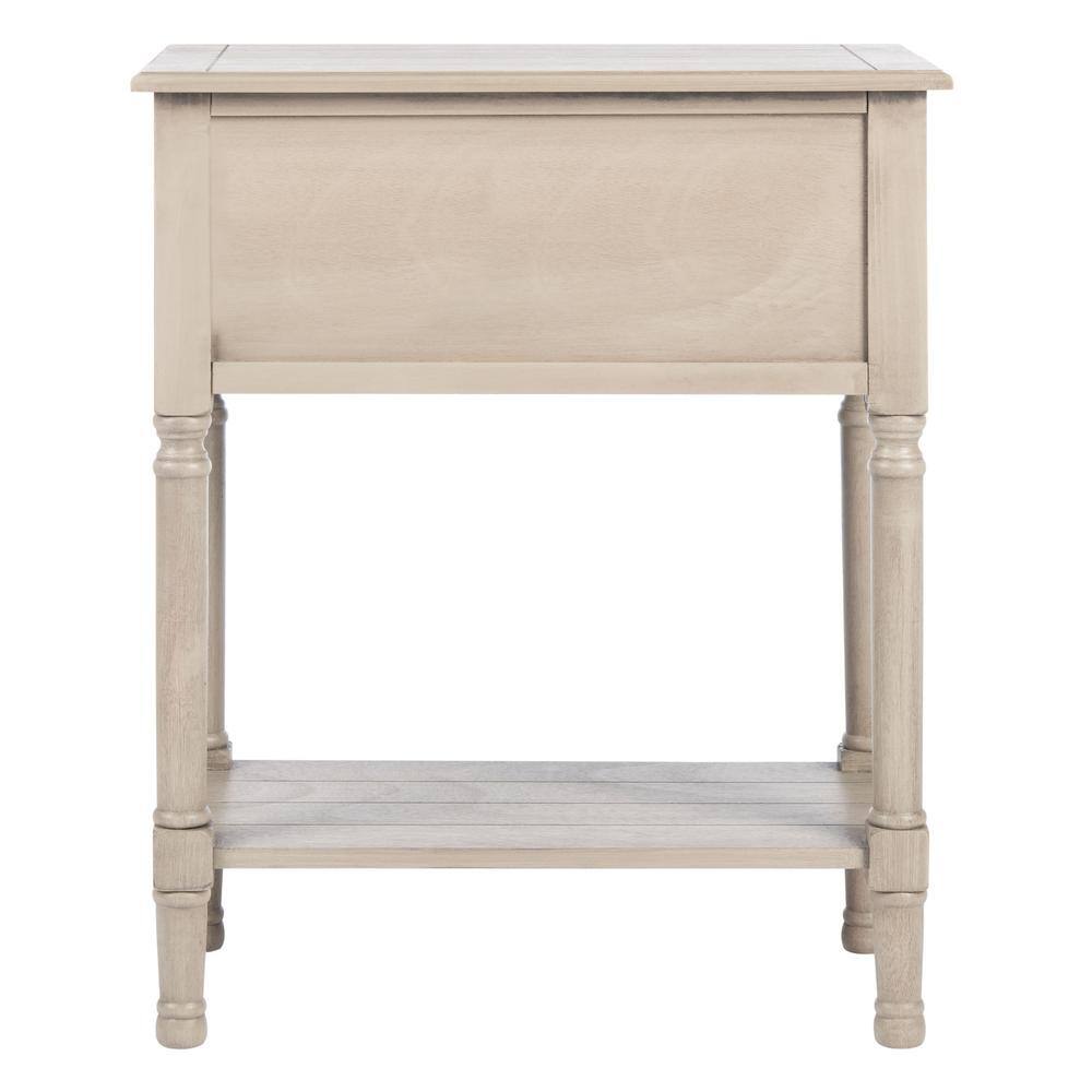 Greige Wood and Metal 3-Drawer Console Table with Storage