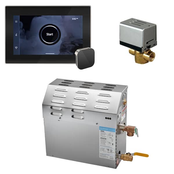 Mr. Steam MS (iSteamX) 6 kW (6000 W) Steam Shower Generator Package with iSteamX Control in Black Brushed Nickel