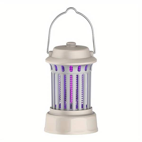 Chargeable Electric UV Mosquito Killer Lamp Pest Fly Trap Catcher Harmless Odorless Noiseless Bug Zapper-Sliver Plating