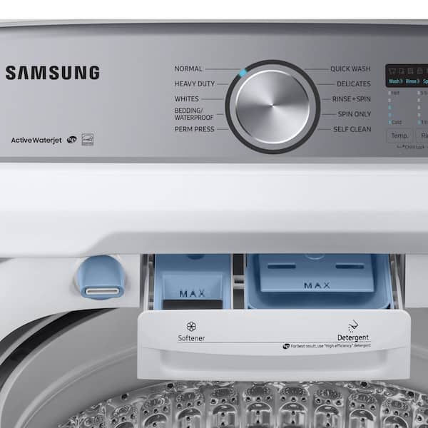 Samsung 5 cu. ft. High-Efficiency Top Load Washer with Impeller Active Water Jet in White, ENERGY STAR WA50R5200AW - The Home Depot