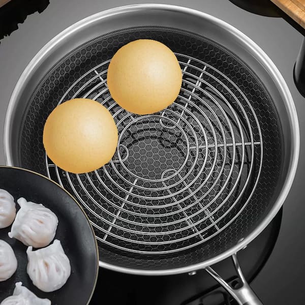 Numhew Round Wire Steamer Rack, Stainless Steel Cooling