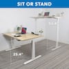 Mount-It! 55" Maple Dual Motor Electric Standing Desk