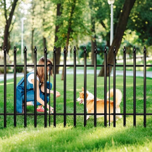 Unbranded Decorative Metal Garden Fence 32 in. high x 24 in. Wide 5 Pack Animal Barrier for Dog Pet Outdoor