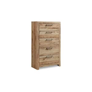 Brown 5-Drawer 31.73 in. W Dresser without Mirror