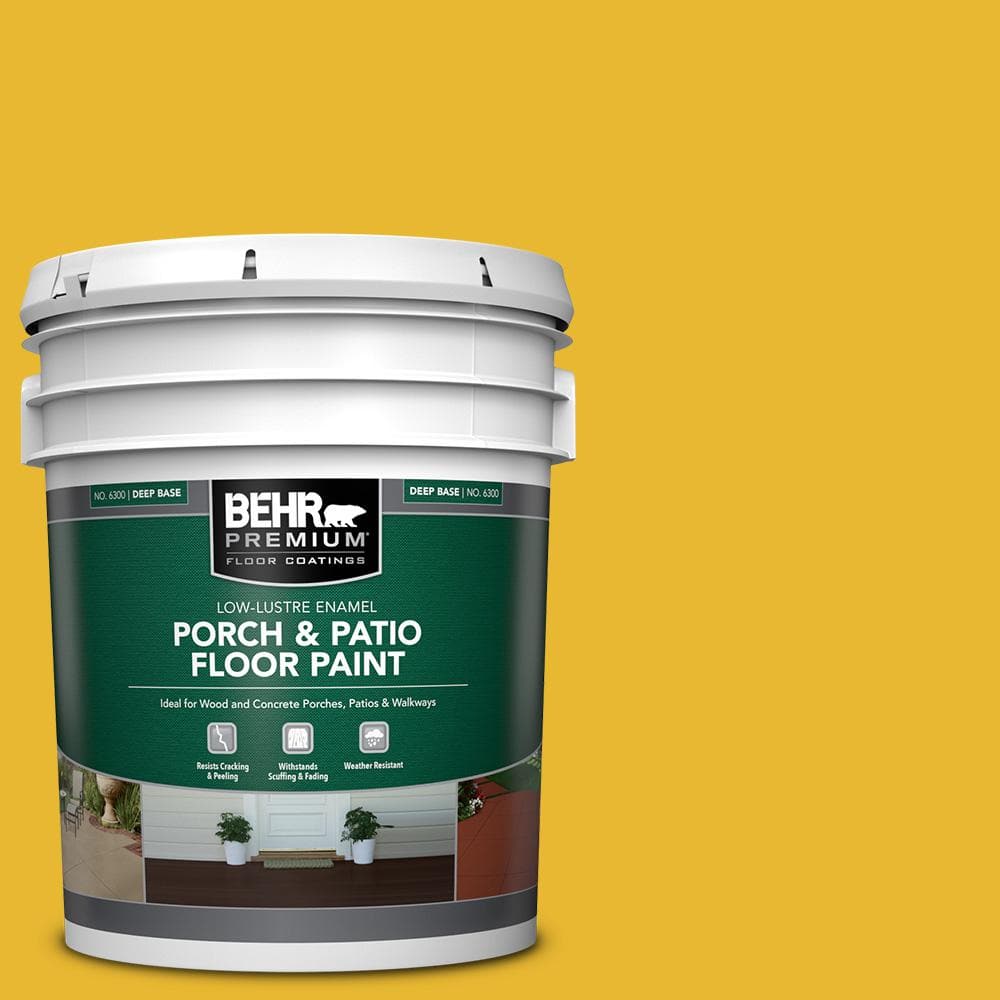 BEHR PREMIUM 5 gal. OSHA6 OSHA SAFETY YELLOW LowLustre Enamel