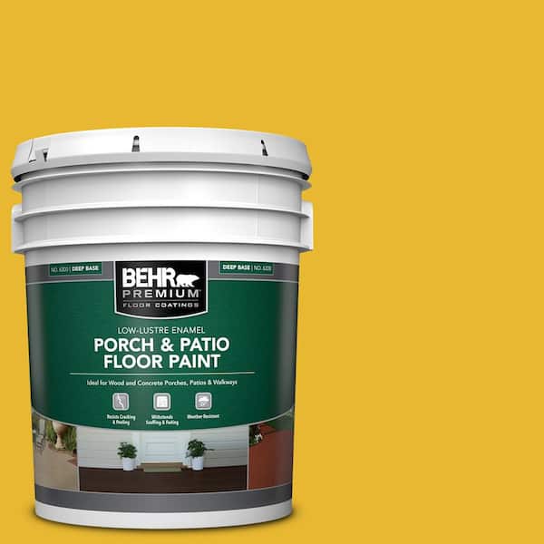5 gal. #OSHA-6 OSHA SAFETY YELLOW Low-Lustre Enamel Interior/Exterior Porch and Patio Floor Paint