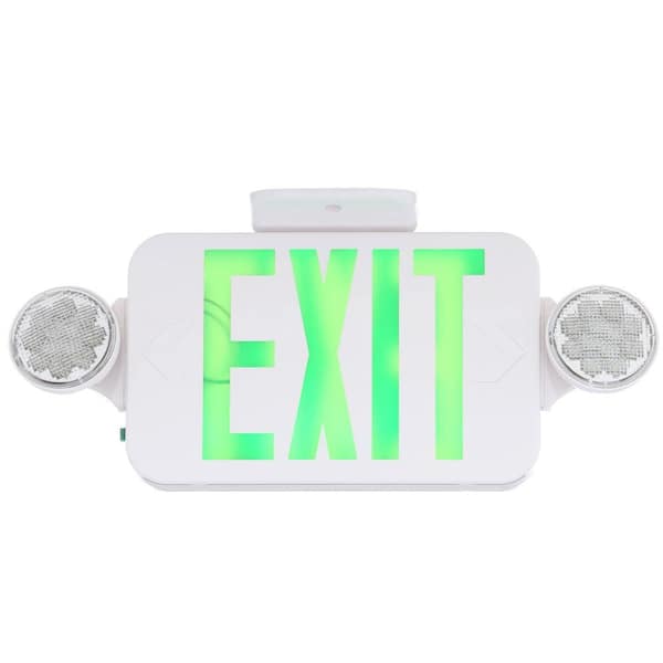 Progress Lighting Thermoplastic LED Emergency/Exit Sign with Green Letters