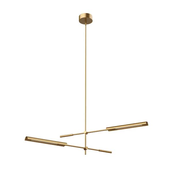 Astrid 2 Head 1 Light 10-Watt Metal Shade/Vintage Brass Integrated LED Pendant Light