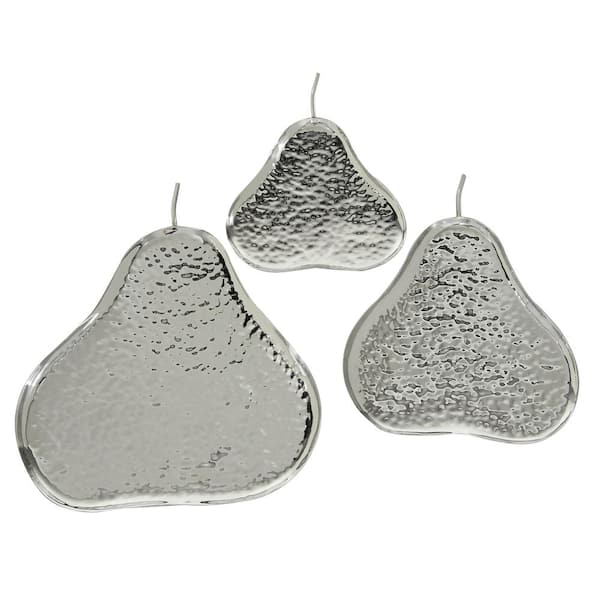 Litton Lane Silver Stainless Steel Contemporary Tray (Set of 3)