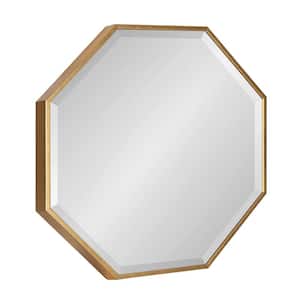 Rhodes 18 in. x 18 in. Classic Octagon Framed Gold Wall Mirror