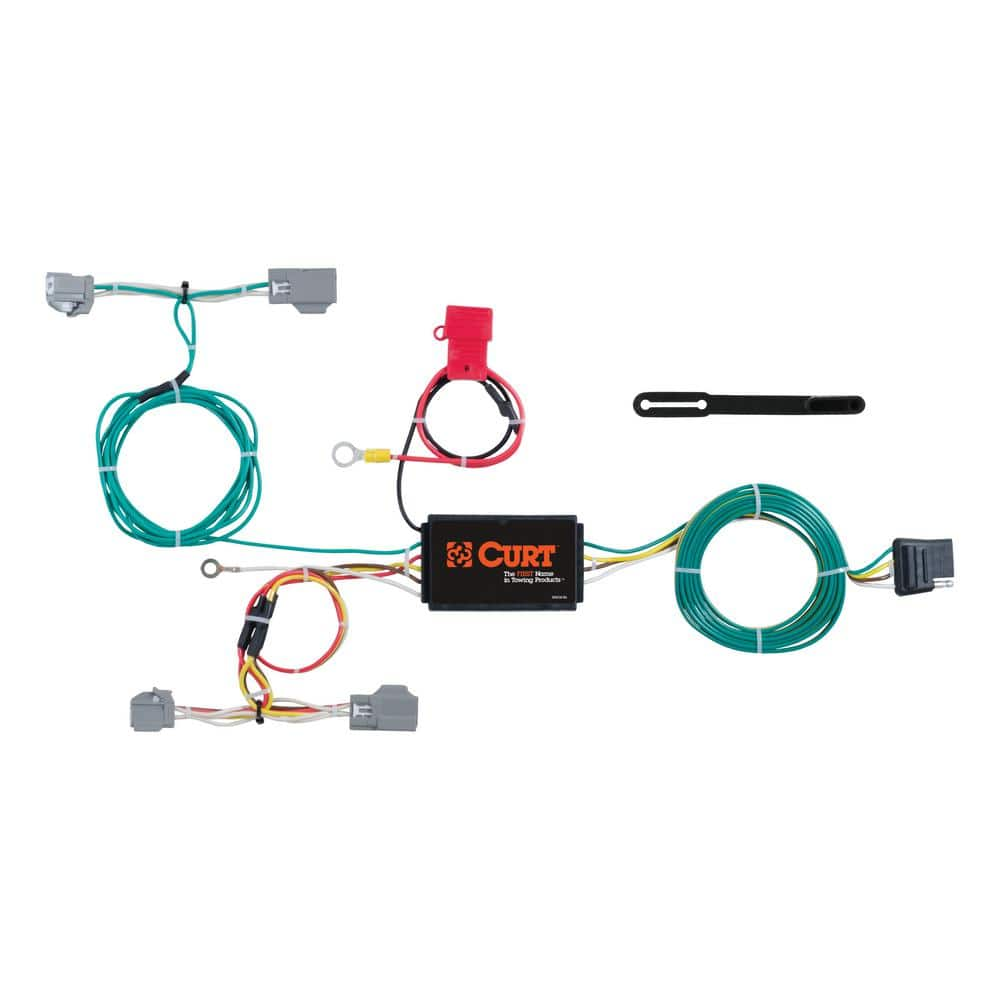 CURT Custom Vehicle-Trailer Wiring Harness, 4-Way Flat Output, Select Volvo  XC90, Quick Electrical Wire T-Connector 56285 - The Home Depot