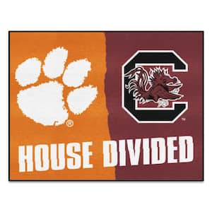 NCAA Clemson/South Carolina House Divided 3 ft. x 4 ft. Area Rug