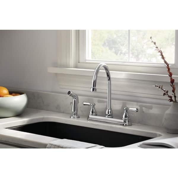 Peerless Elmhurst Two Handle Standard Kitchen Faucet with Side