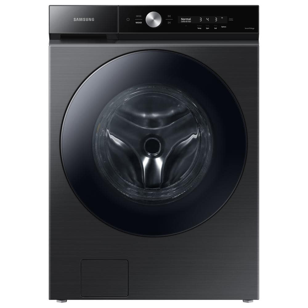 Samsung Bespoke 5.3 cu. ft. Ultra-Capacity Smart Front Load Washer in Brushed Black with Super Speed Wash and AI Smart Dial