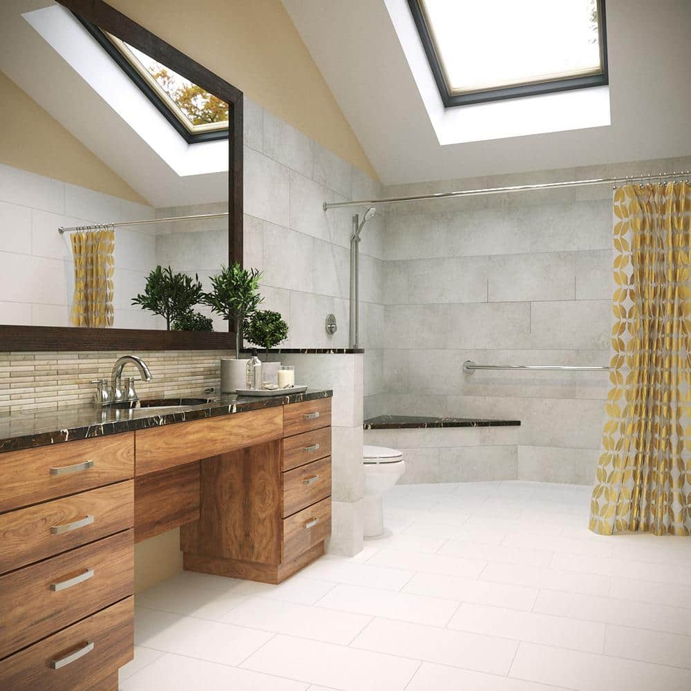 Rain Cloud 25.6 in. x 14.8 in. Vinyl Waterproof Interlocking Wall Tiles