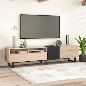 70.9 in. Modern Storage TV Stand Media Console Entertainment Center with Drop Down Door for TVs up to 80 in.
