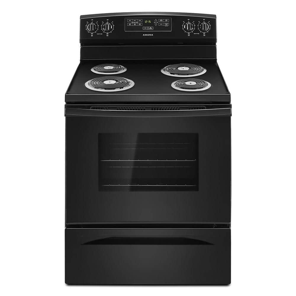 4.8 cu. ft. 4 Burner Element Electric Range in Black