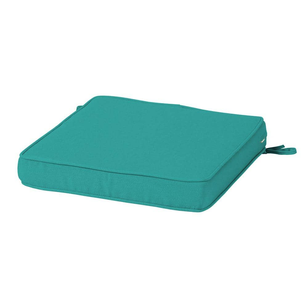 ARDEN SELECTIONS Modern Acrylic Outdoor Seat Cushion 20 x 20, Surf Teal ...