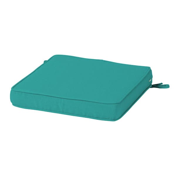 Arden Selections Modern Acrylic Outdoor Seat Cushion 20 x 20, Surf Teal ...