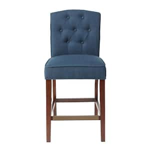 Misha 26 in. Navy Wood Counter Stool