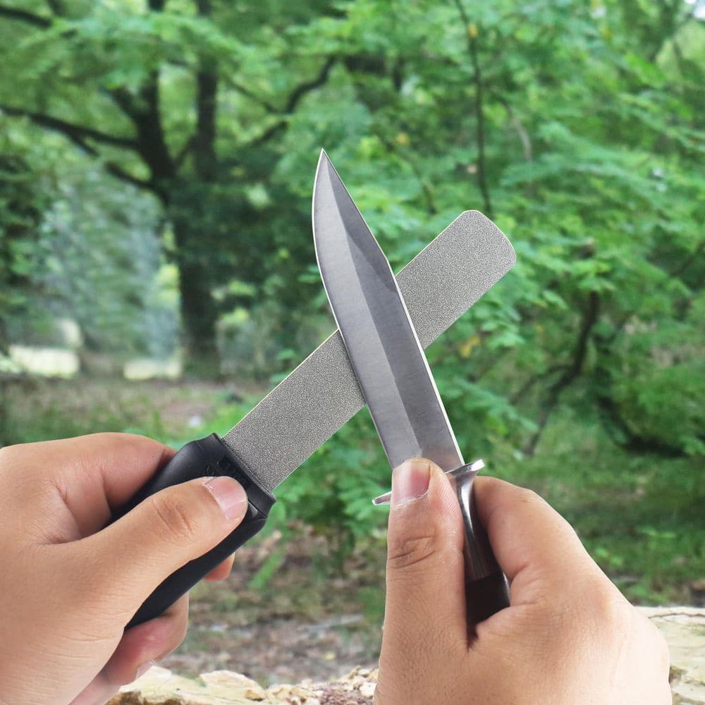 Sharpal Diamond Coated Stone File Blade Sharpener with Leather Sheath