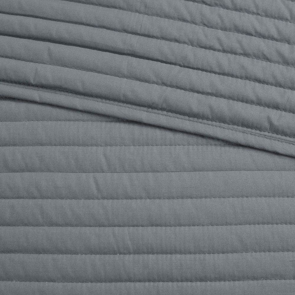 Yellow and Gray Reversible Microfiber Comforter Set, Full