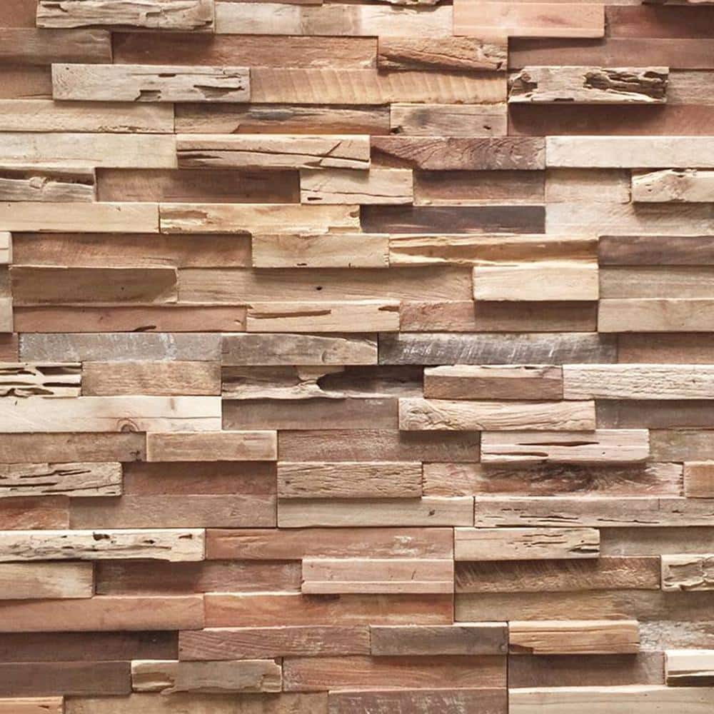 Realstone Systems Reclaimed Wood 1/2 in. x 24 in. x 12 in. Multi