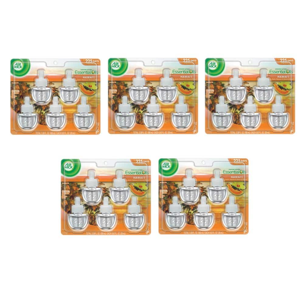 Air Wick 0.67 oz. Hawaii Automatic Air Freshener Oil Plug-In Refill (5-Count)  (5-Pack) 62338-93794-5 - The Home Depot
