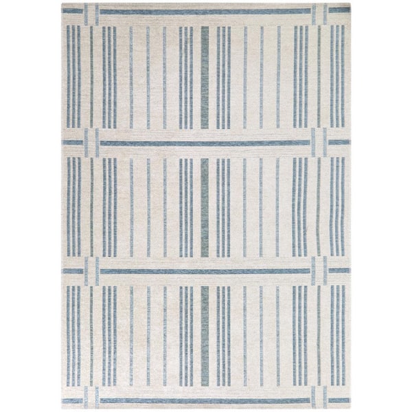 BALTA Carmelle Blue 5 ft. x 7 ft. Stripe Area Rug