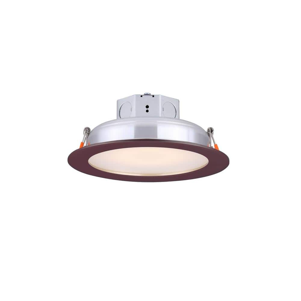 Round Slim Disk 5.50 in. Bronze Warm White New Construction Recessed Integr