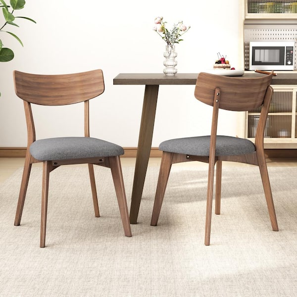Chazz Dark Grey Fabric Upholstered Dining Chair (Set of 2)