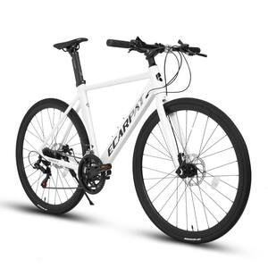 27.5 in. White Adult Shimano 14 Speed L-TWOO Disc Brakes Aluminum Alloy Frame Road City Bicycle